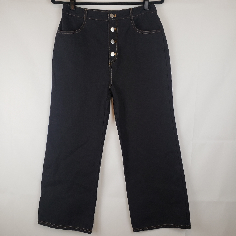 Wild Honey Womens Jeans Wide Leg Cropped Sz Medium